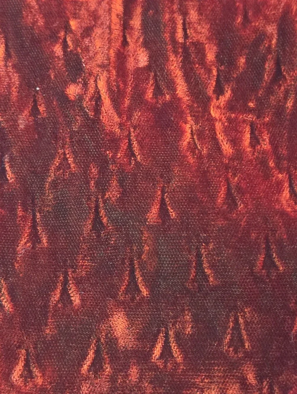 Vintage Gordana Devoré Burnout Silk Velvet Scarf Harrods London Made in England